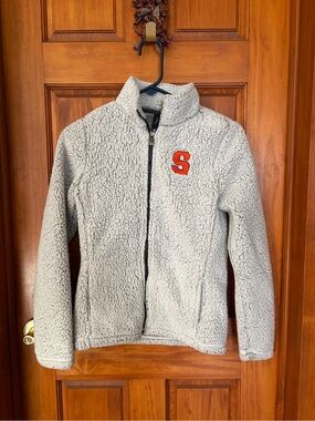 Syracuse Orange Juniors Gen 2 Sherpa Fleece Jacket Full Zip Grey Size Small 3-5